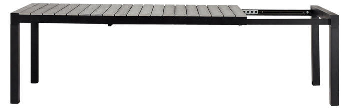 Havebord 205/275 x 100 cm alu/nonwood - Outfit